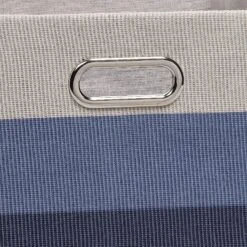 Blue Ombre Collapsible Storage Basket -Lambs & Ivy foldable storage blue ombre detail