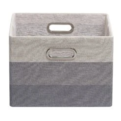 Gray Ombre Collapsible Storage Basket - 2 Pack -Lambs & Ivy foldable storage gray ombre a 1
