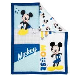 Forever Mickey Mouse 3-Piece Crib Bedding Set -Lambs & Ivy forever mickey mouse quilt fold