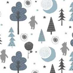 Forever Pooh Fitted Crib Sheet -Lambs & Ivy forever pooh swatch full