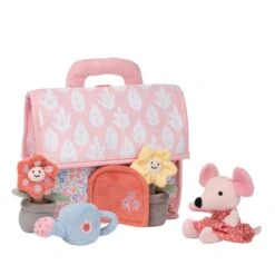 Floral Cottage Interactive Plush Play Set -Lambs & Ivy garden cottage plush set d