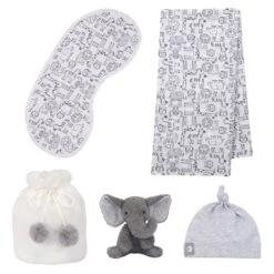 Lambs & Ivy -Lambs & Ivy gift bag gray 5pc set