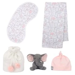 Lambs & Ivy -Lambs & Ivy gift bag pink 5pc set