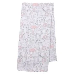 5 Piece Pink/Gray Baby Gift Set -Lambs & Ivy gift bag pink swaddle