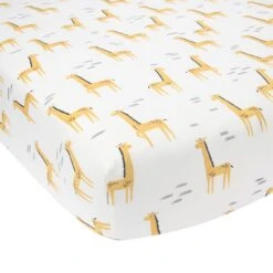 Signature Giraffe Organic Cotton Fitted Crib Sheet