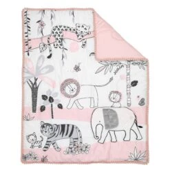Happy Jungle 5-Piece Crib Bedding Set -Lambs & Ivy happy jungle quilt fold