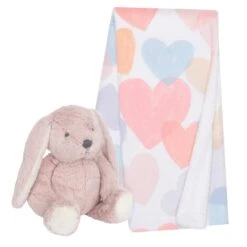 Bunny & Heart Blanket Gift Set -Lambs & Ivy hip 20hop 20bunny 20hearts 20gift 20set composite