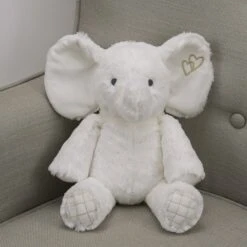 Signature Jamboree Plush Elephant - Marshmallow -Lambs & Ivy jamboree plush marshmallow 23 lifestyle