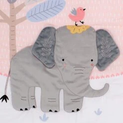 Jazzy Jungle 3-Piece Crib Bedding Set -Lambs & Ivy jazzy jungle quilt detail a a