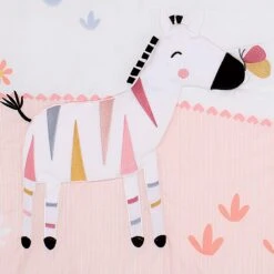 Jazzy Jungle 3-Piece Crib Bedding Set -Lambs & Ivy jazzy jungle quilt detail b a