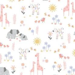 Jazzy Jungle Cotton Fitted Crib Sheet 11 Jazzy Jungle Cotton Fitted Crib Sheet -Lambs & Ivy jazzy jungle swatch full