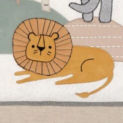 Jungle Adventure 3-Piece Crib Bedding Set -Lambs & Ivy jungle adventure quilt detail b