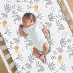 Jungle Adventure Cotton Fitted Crib Sheet -Lambs & Ivy jungle adventure sheet baby