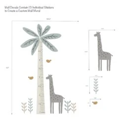 Jungle Adventure Growth Chart -Lambs & Ivy jungle adventure wall decal callouts