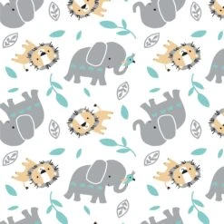 Jungle Fun Fitted Crib Sheet -Lambs & Ivy jungle fun swatch full