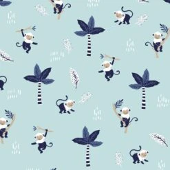 Jungle Party Cotton Fitted Crib Sheet -Lambs & Ivy jungle party swatch full