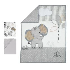 Jungle Safari 3-Piece Mini Crib Bedding Set -Lambs & Ivy jungle safari mini crib 3pc set