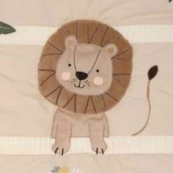 Jungle Story 3-Piece Crib Bedding Set -Lambs & Ivy jungle story quilt detailb