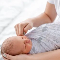 Jungle Story Cotton Muslin Swaddle Blankets -Lambs & Ivy jungle story swaddle animal baby