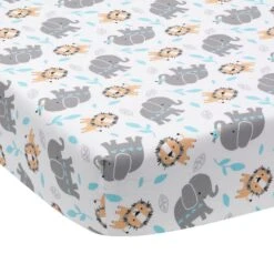 Jungle Fun 3-Piece Crib Bedding Set -Lambs & Ivy jungle 20fun sheet