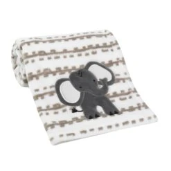 Luxury Gray 5-Piece Baby Gift Basket -Lambs & Ivy jungle 20safari blanket roll 694bd0b7 3b3f 45b5 85f5 641a33d2b371