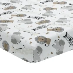 Jungle Safari Cotton Fitted Crib Sheet