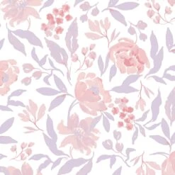 Lavender Floral Fitted Crib Sheet 11 Lavender Floral Fitted Crib Sheet -Lambs & Ivy lavendar floral swatch full