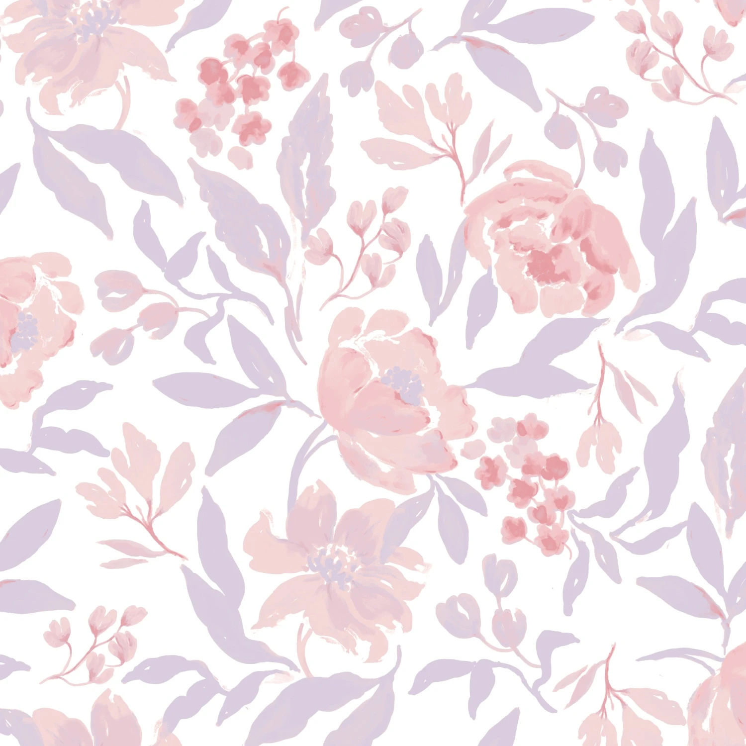 Lavender Floral Fitted Crib Sheet 7 Lavender Floral Fitted Crib Sheet - Image 5