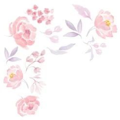 Lavender Floral Wall Decals