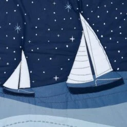 Little Skipper 3-Piece Crib Bedding Set -Lambs & Ivy lil 27 skipper quilt detail