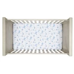 Little Skipper Cotton Fitted Crib Sheet -Lambs & Ivy lil 27 skipper sheet crib