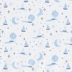 Little Skipper Cotton Fitted Crib Sheet -Lambs & Ivy lil 27 skipper sheet swatch full