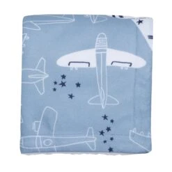 Little Aviator Baby Blanket -Lambs & Ivy little aviator blanket pkg dtc