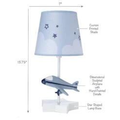 Little Aviator Lamp With Shade & Bulb -Lambs & Ivy little aviator lamp callout