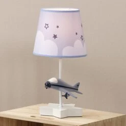 Little Aviator Lamp With Shade & Bulb -Lambs & Ivy little aviator lamp lifestyle