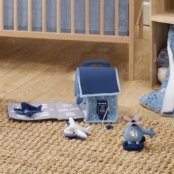 Interactive Airport Plush Play Set -Lambs & Ivy little aviator plush set lifestyle