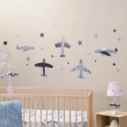 Little Aviator Wall Decals -Lambs & Ivy little aviator wall decal lifestyle