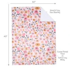 Little Garden Baby Blanket -Lambs & Ivy little garden blanket full fold callout