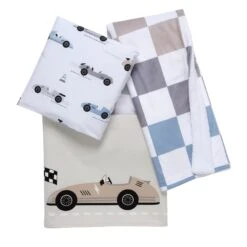 Little Racer 3-Piece Crib Bedding Set -Lambs & Ivy little racer 3pc set fold