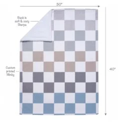 Little Racer Baby Blanket -Lambs & Ivy little racer blanket full fold callout