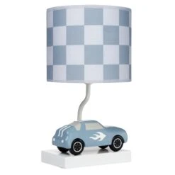 Little Racer Lamp With Shade And Bulb -Lambs & Ivy little racer lamp c