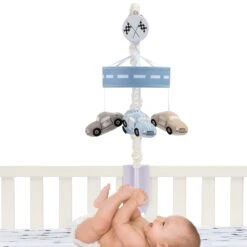 Little Racer Musical Baby Crib Mobile -Lambs & Ivy little racer mobile baby