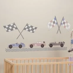 Little Racer Wall Decals -Lambs & Ivy little racer wall decal lifestyle