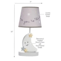 Little Star Lamp With Shade And Bulb -Lambs & Ivy little star lamp callout