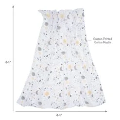 Little Star Cotton Muslin Swaddle Blankets -Lambs & Ivy little star swaddle blankets b full callout