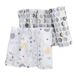 Little Star Cotton Muslin Swaddle Blankets -Lambs & Ivy little star swaddle blankets roll