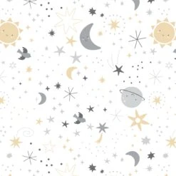 Little Star Fitted Crib Sheet -Lambs & Ivy little star swatch full