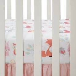 Little Woodland Cotton Fitted Crib Sheet -Lambs & Ivy little 20woodland sheet crib