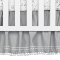 Luna 4-Piece Crib Bedding Set -Lambs & Ivy luna dust 20ruffle crib