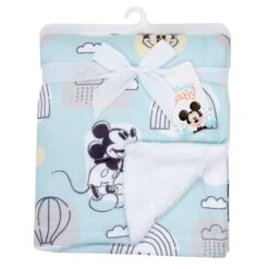 Classic Mickey Baby Blanket -Lambs & Ivy mickey end cap blanket pkg